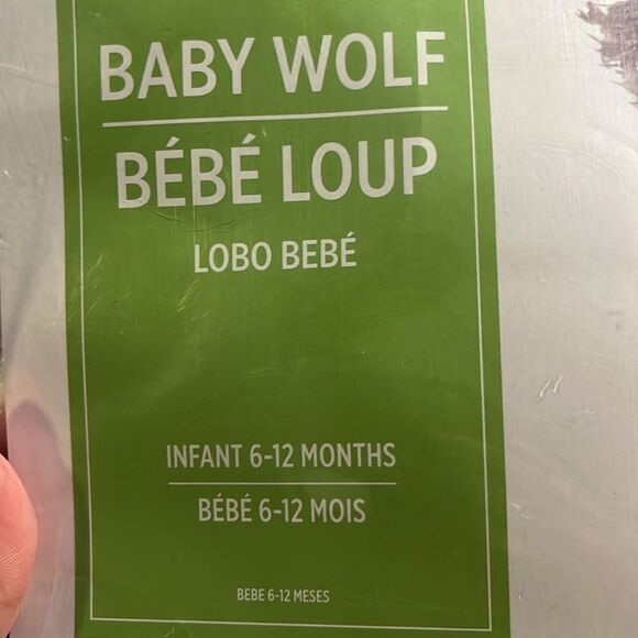 Infant Wolf Costume with Red Plaid - Picture 2 of 3